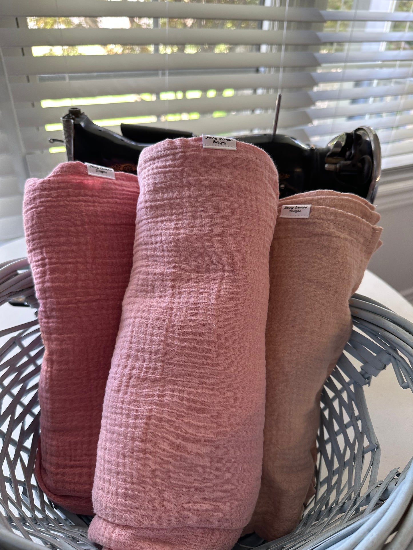 Rose muslin swaddle blanket