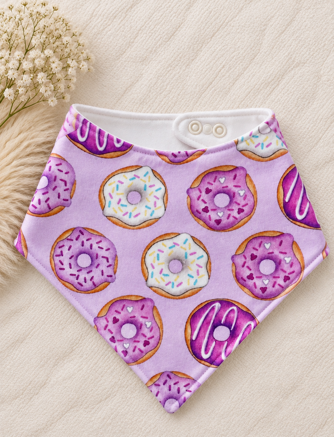 Donut bandana bib