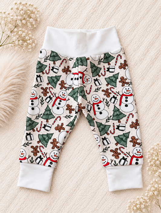 Snowman party leggings