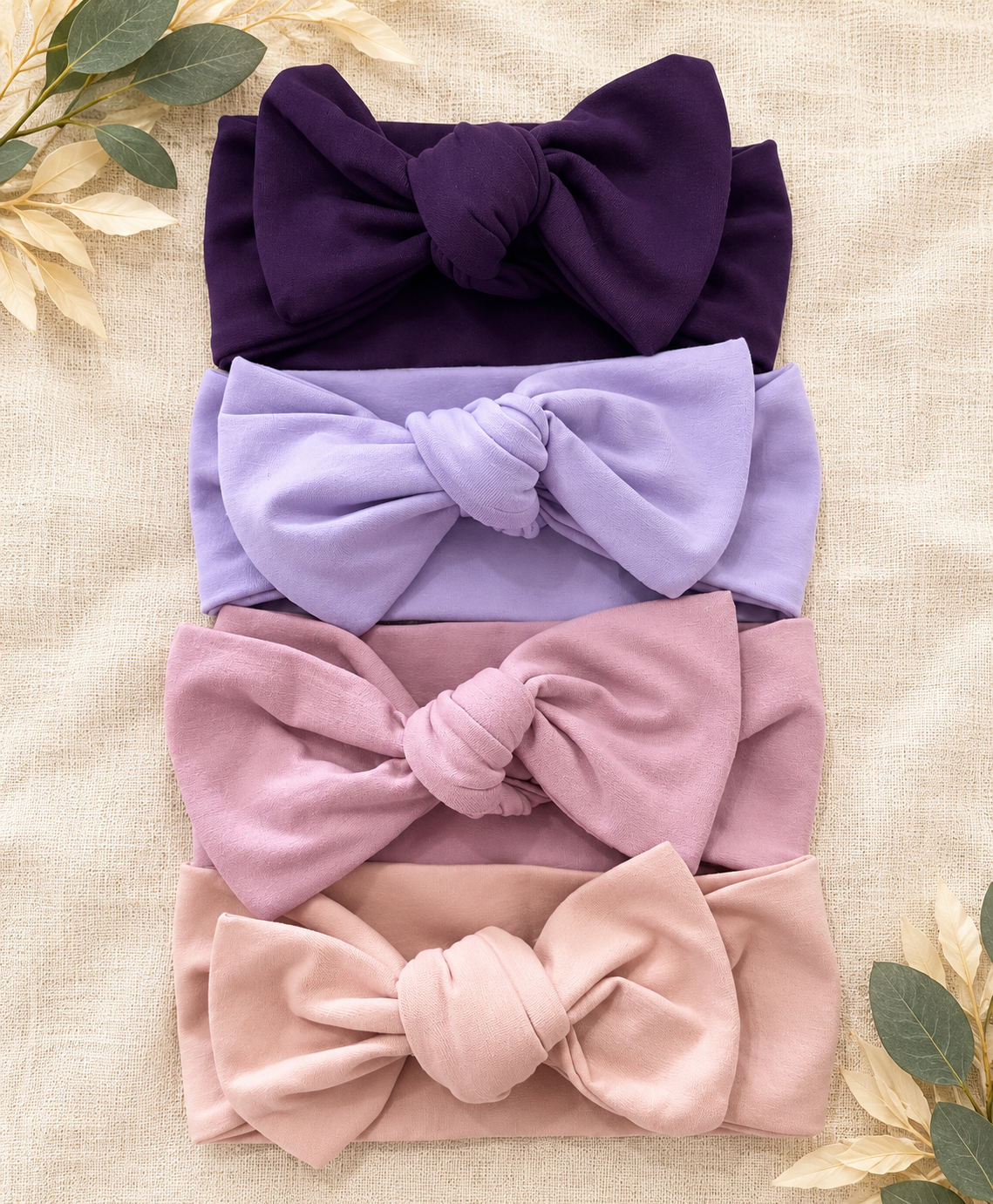 Lazos para la cabeza de color morado