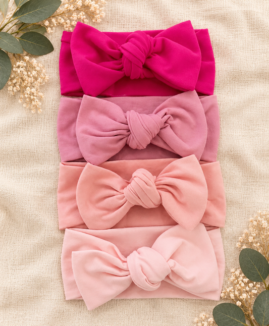 Pink head ties