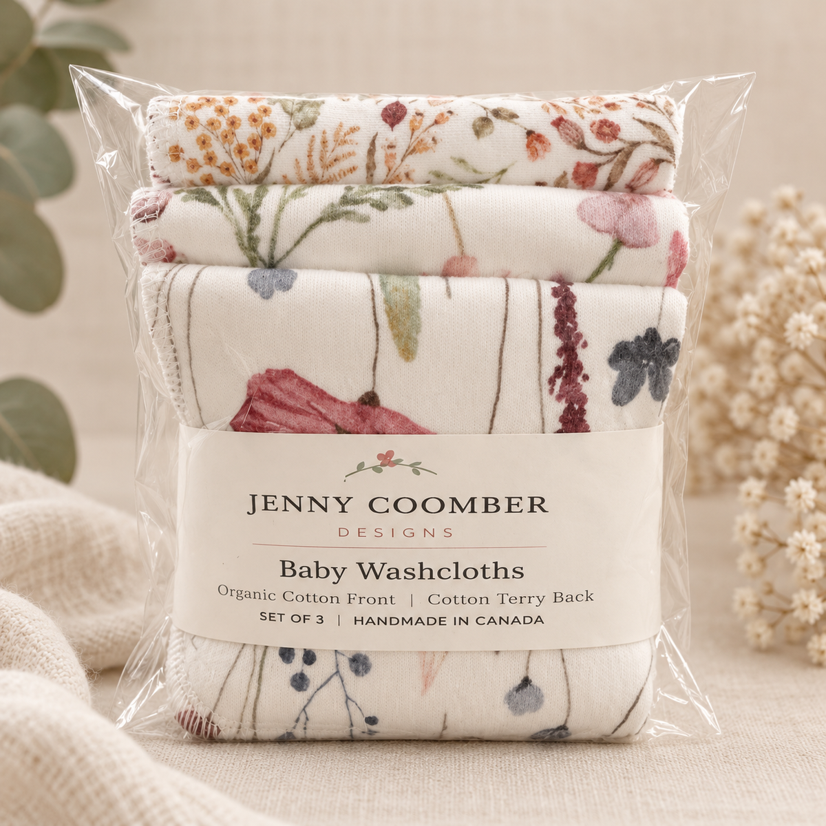 Wildflower Garden | Baby Washcloths – Set of 3